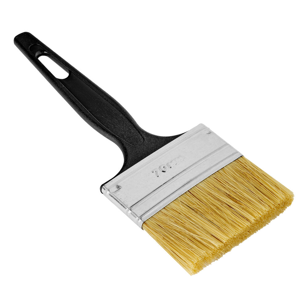 Кисть флейцевая Стандарт, 70 х 6 мм, натуральная щетина, пластиковая ручка Сибртех (82506)