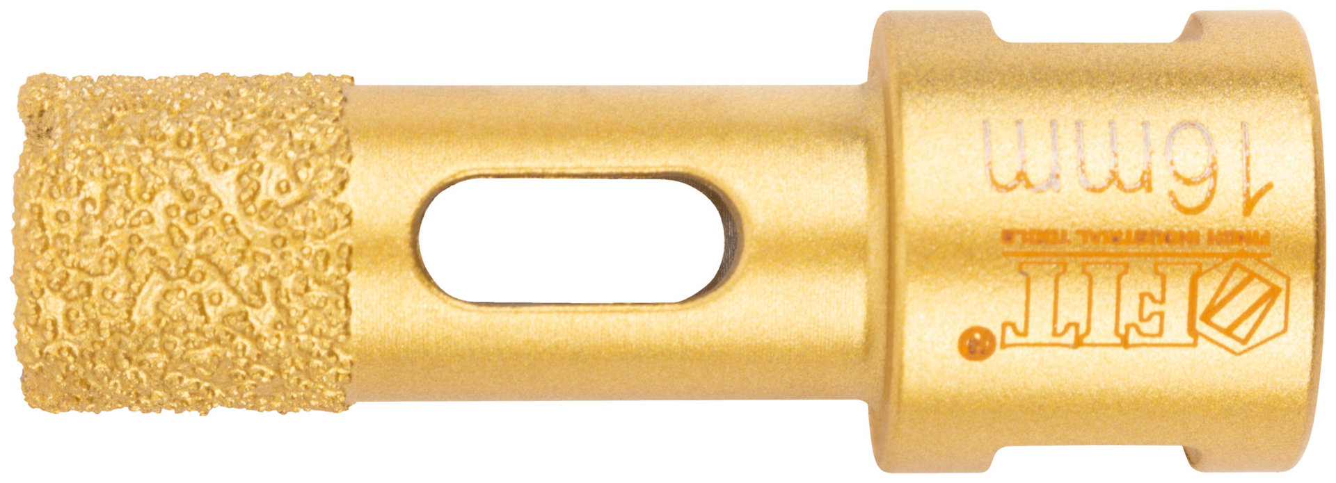 Коронка кольцевая для УШМ, М14, по керамограниту, камню и кафелю алмазная, вакуумное спекание 16х60 мм (16336)