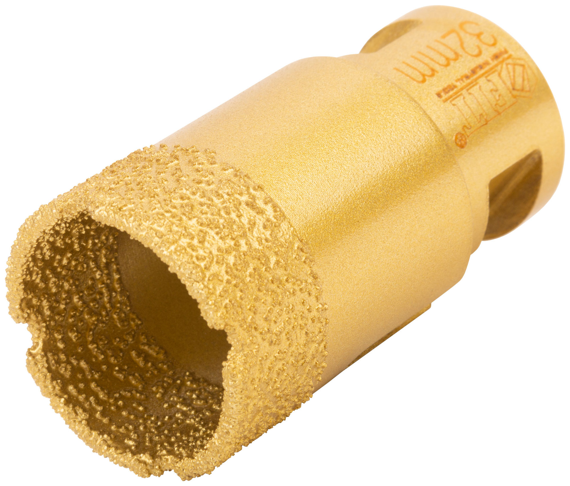 Коронка кольцевая для УШМ, М14, по керамограниту, камню и кафелю алмазная, вакуумное спекание 32х60 мм (16343)