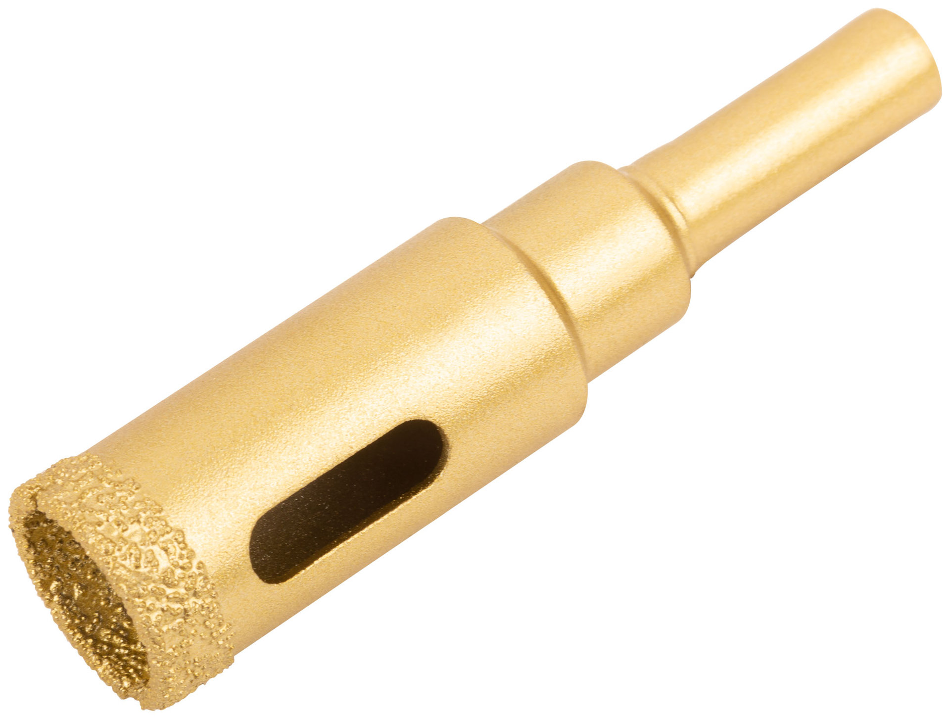 Коронка кольцевая по керамограниту, камню, кафелю и стеклу алмазная, вакуумное спекание 16х65 мм (16306)