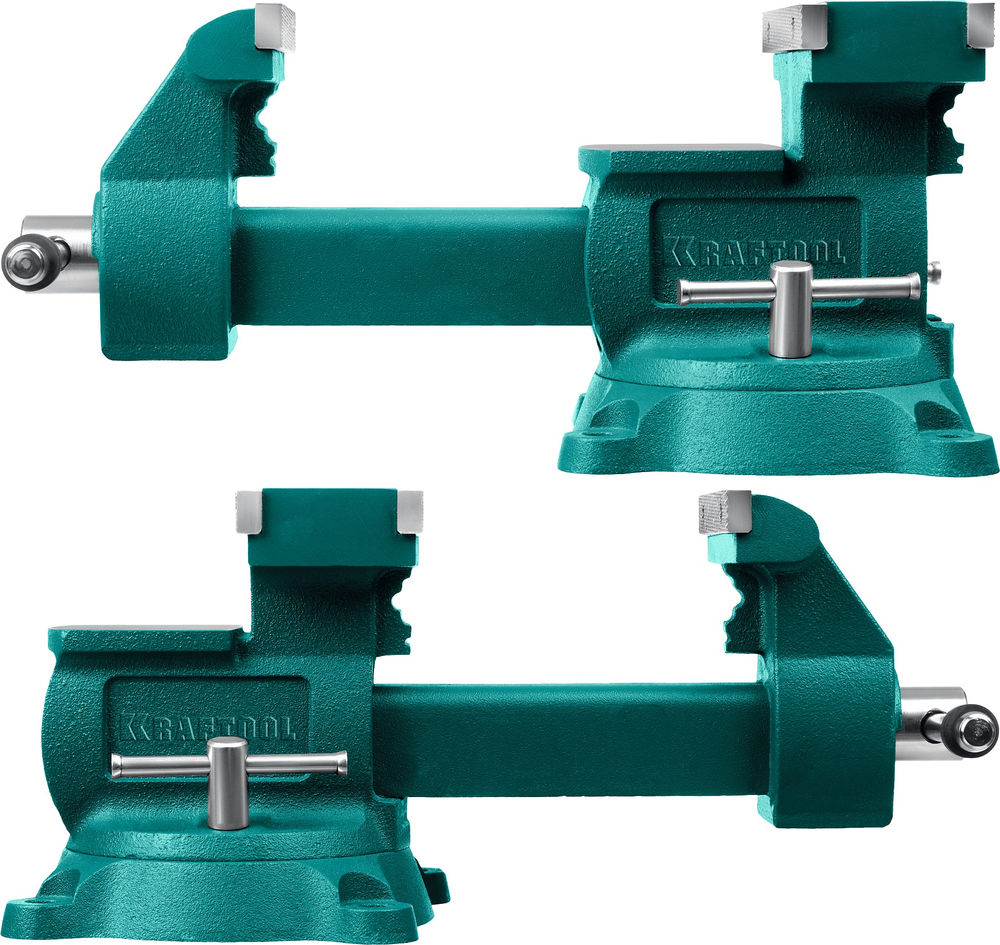 Тиски слесарные 200 мм, расход 368 мм Reversible KRAFTOOL 32705-200
