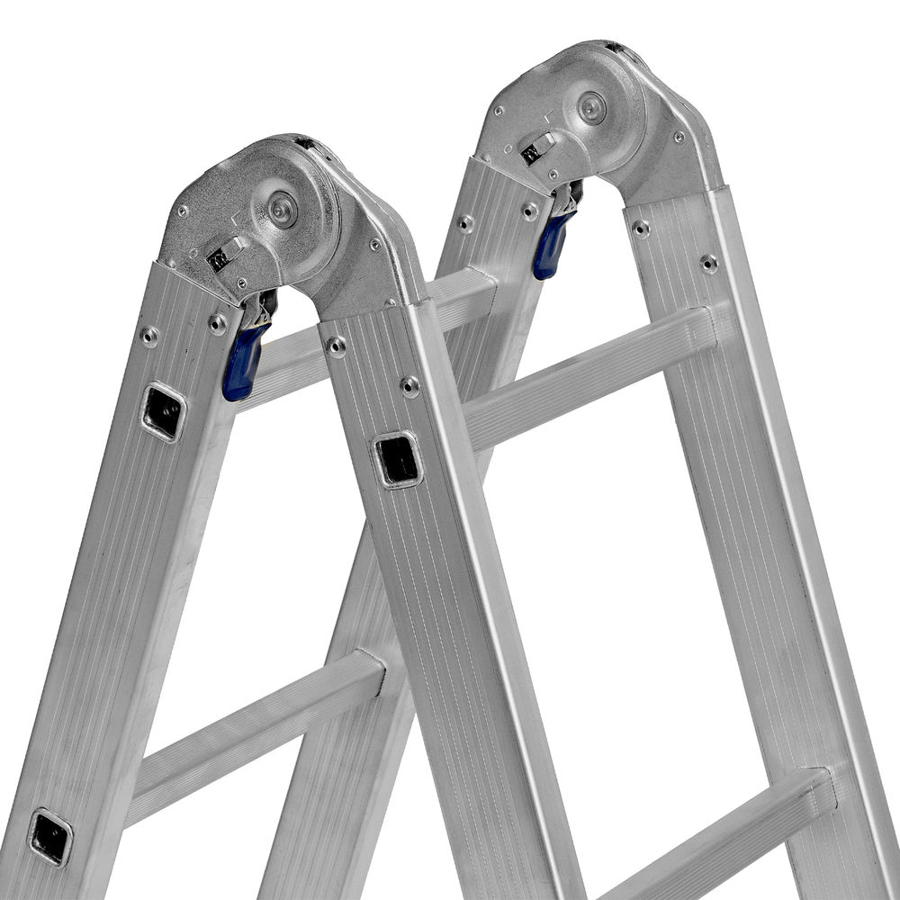 Лестница шарнирная алюминиевая, 2 х 4 + 2 х 5, Сибртех (97884)