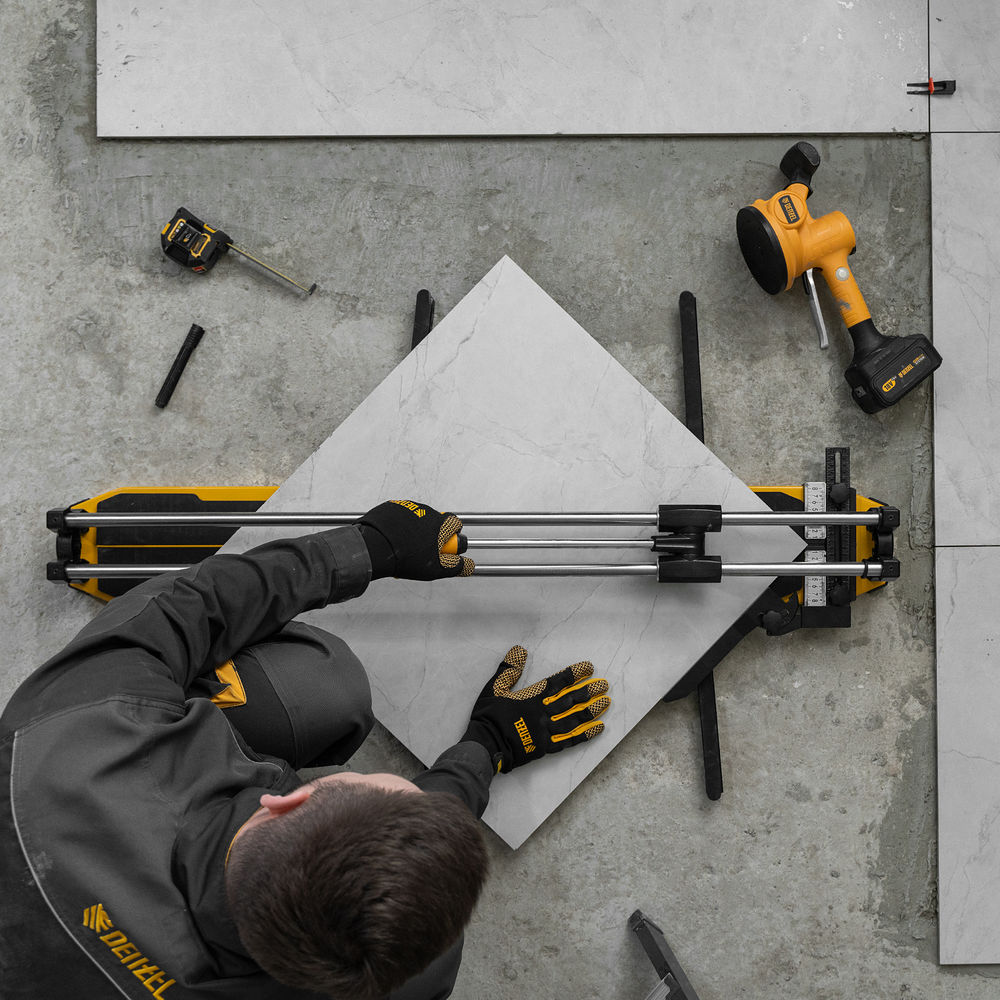 Плиткорез 1000х14мм, цельнометал. напр., каретка на подш., стальная станина, рукоятка-пенал Denzel (877012)