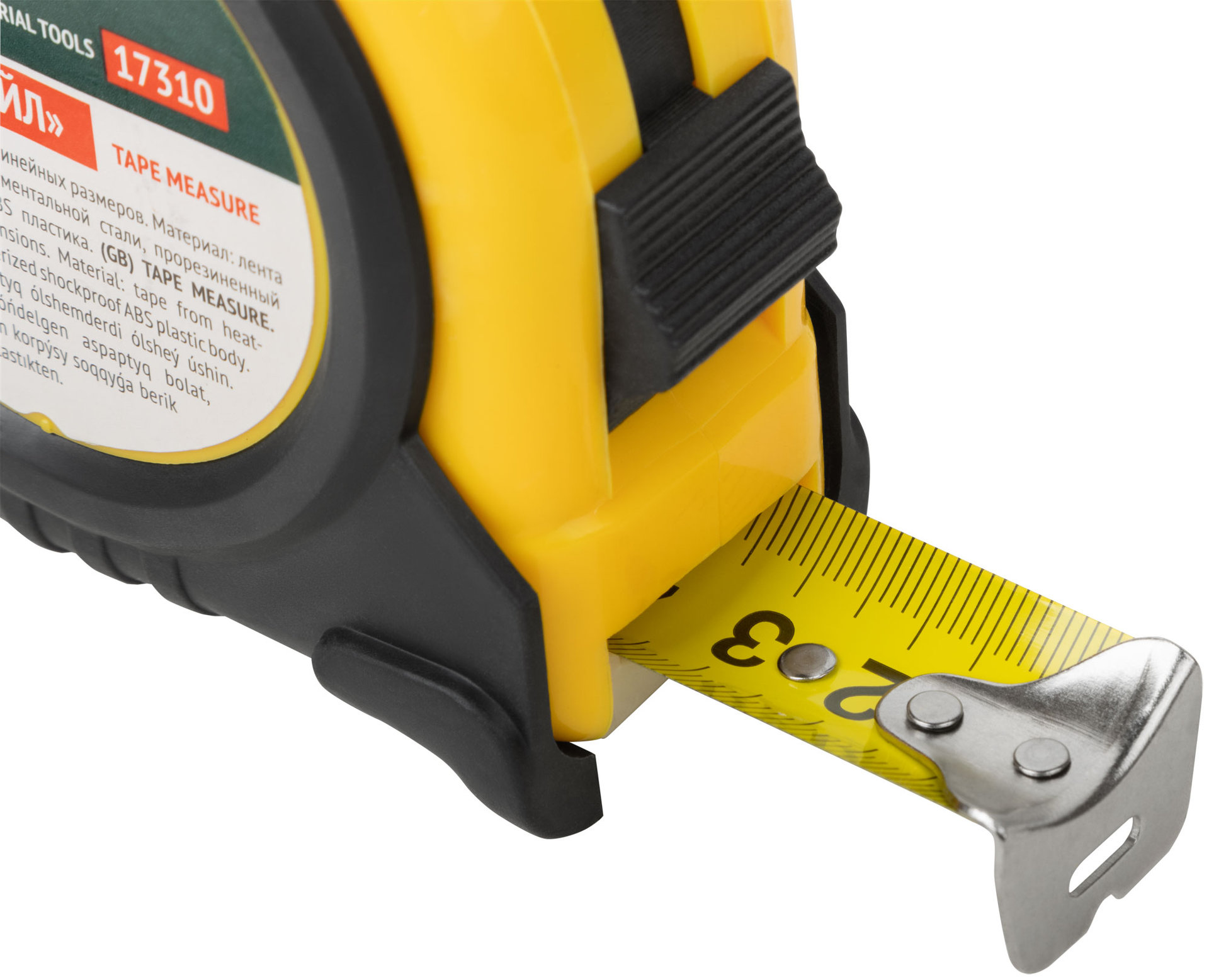Рулетка Профи, прорезиненный корпус Стайл 10 м x 25 мм