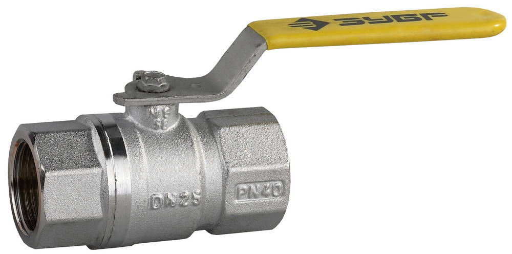 Шаровой кран газовый полнопроходной d 1, ручка-рычаг, «мама-мама» ЗУБР 4-51720-C-1