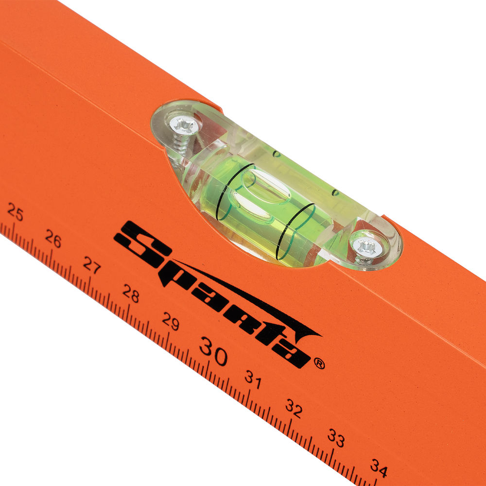 Уровень алюминиевый, 600 мм, 3 глазка, желтый, линейка Sparta (330235)