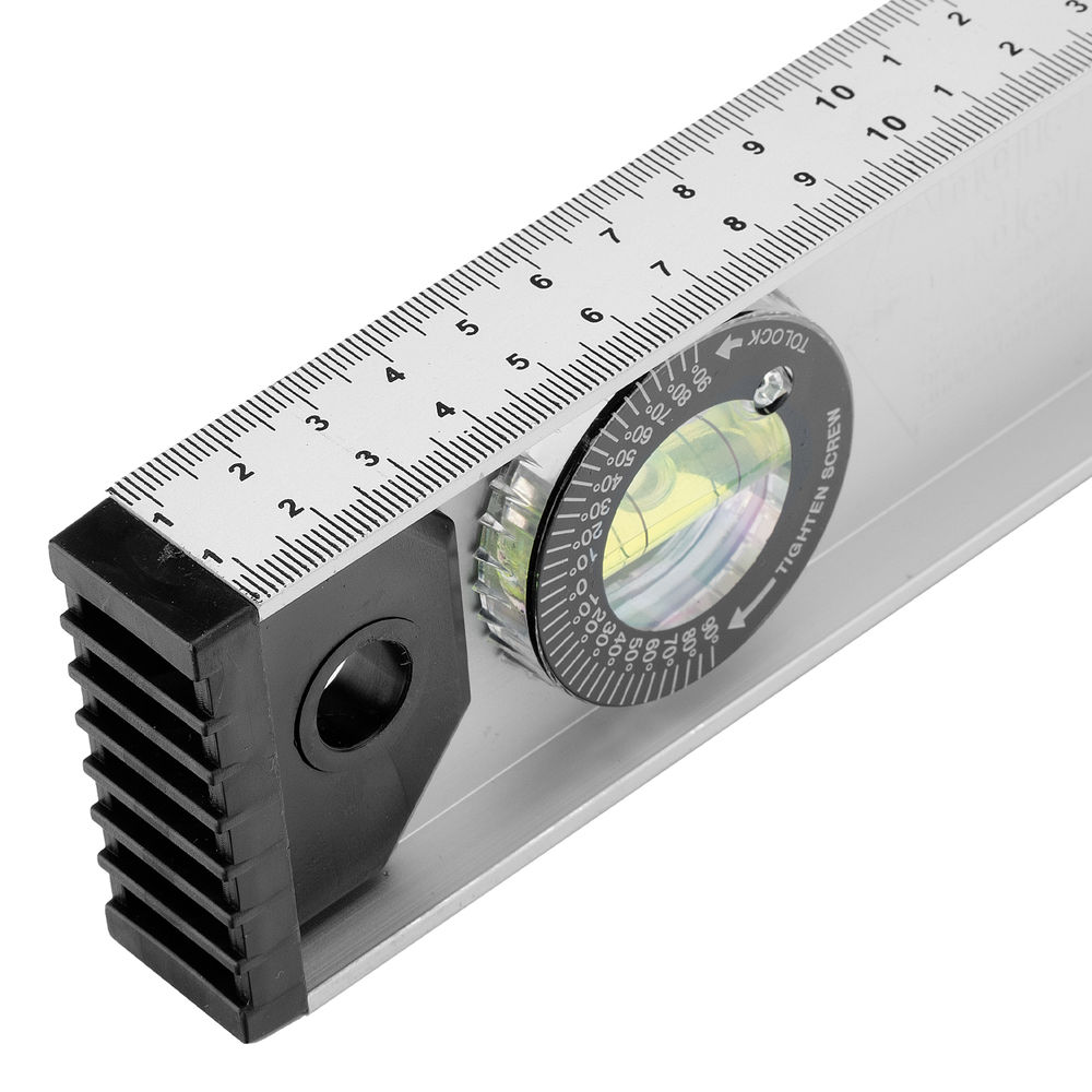 Уровень алюминиевый Рельс, 1000 мм, 3 глазка (1 поворотный) Matrix (34029)