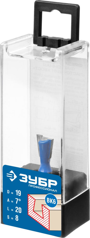 Фреза пазовая фасонная Ласточкин Хвост 19?20 мм угол 7° ЗУБР Профессионал 28748-19