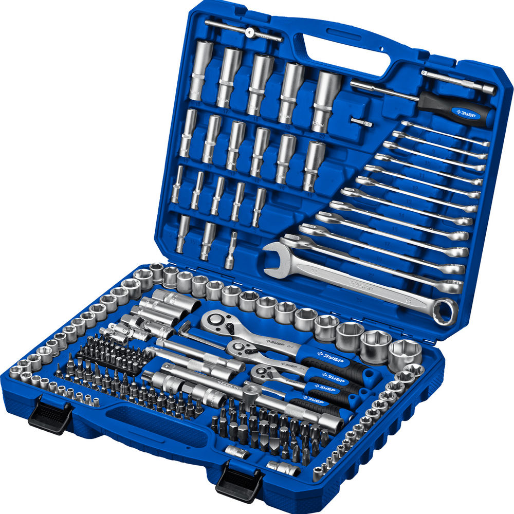 Универсальный набор инструмента 216 предм. А-216 (1/2+ 3/8+ 1/4) Профессионал ЗУБР 27674-H216