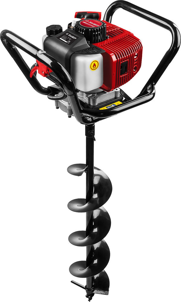 Мотобур (бензобур) d 60-200 мм 52 см? 1 оператор шнек в комплекте ЗУБР МБ1-200 Н