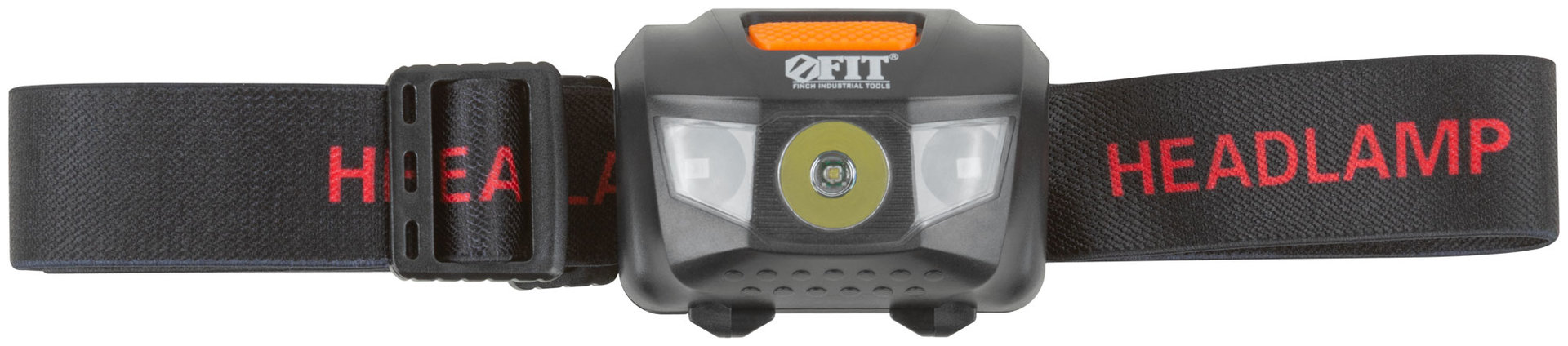 Фонарик с креплением на голову, 1 сверхъяркий светодиод 3 Вт + 2 LED красного цвета (3 ААА батарейки) (67746)