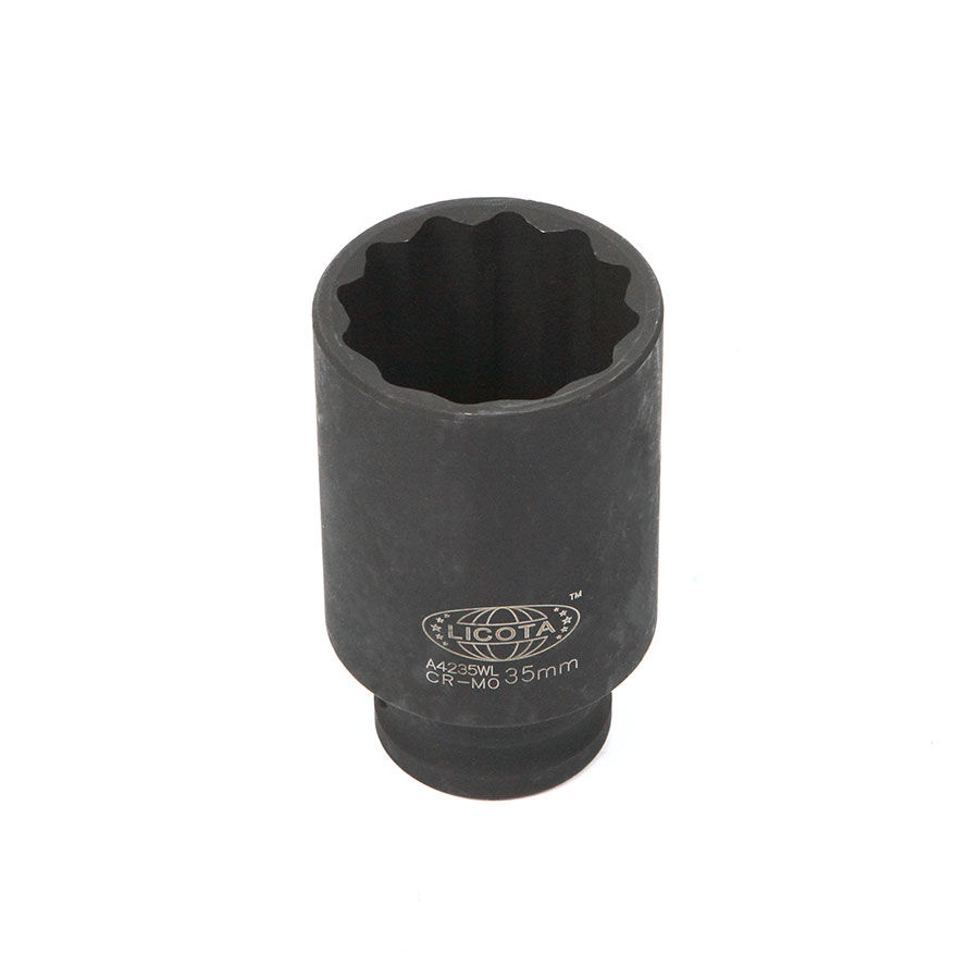 Головка торцевая ударная глубокая 35 мм 12-гранная 1/2 Licota A4235WL