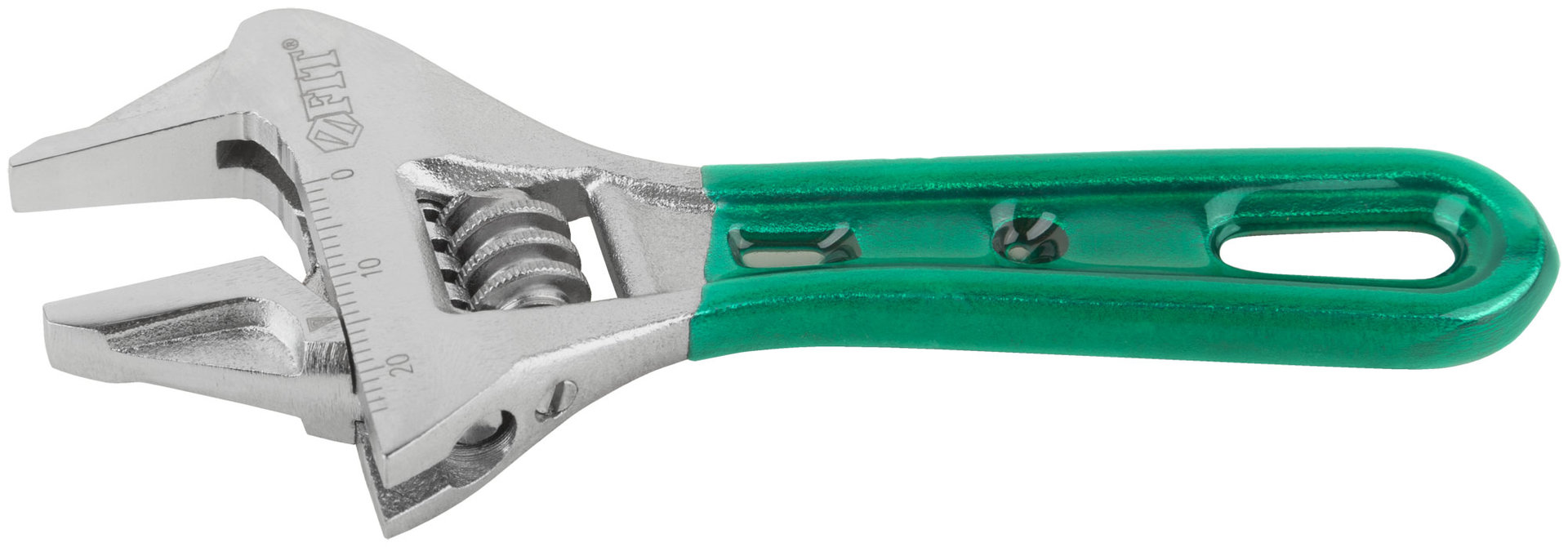 Ключ разводной Смарт, CrV, укороченный, узкие губки, шкала, экстра увелич.захват 115 мм ( 24 мм )