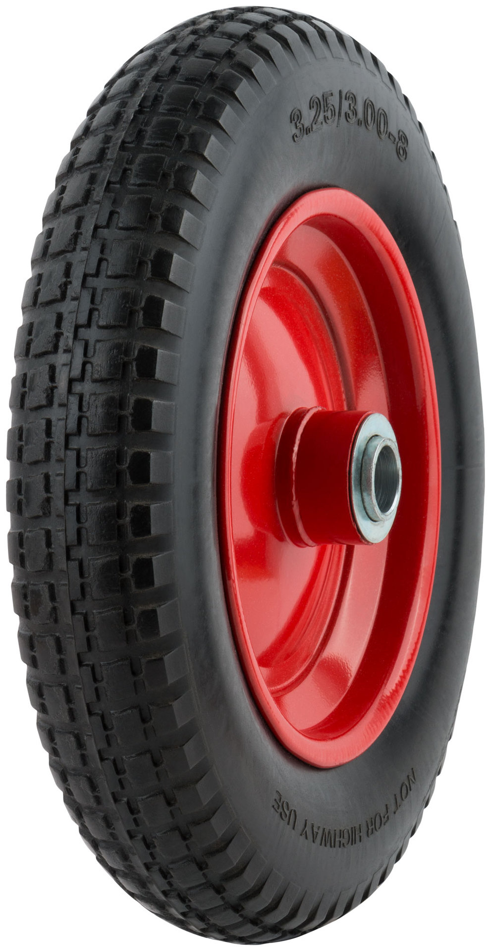 Колесо запасное полиуретановое 360х65 мм для тачек 77615; 77617; 77619; 77629 ( PU 3.25-8 ) ( посадка ширина 95 мм, диаметр 25,4 мм ) (77633)