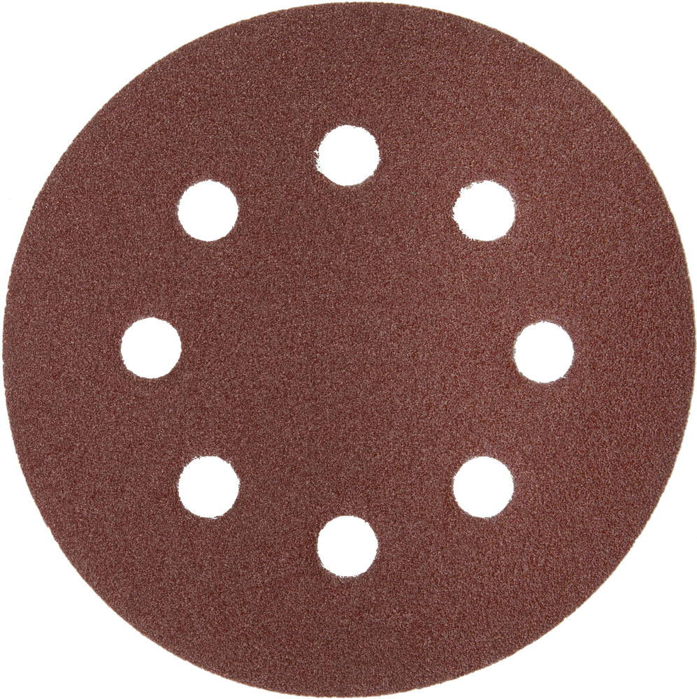 Круг шлифовальный универсальный Мастер 125 мм, 8 отверстий, Р120, 5 шт ЗУБР 35562-125-120