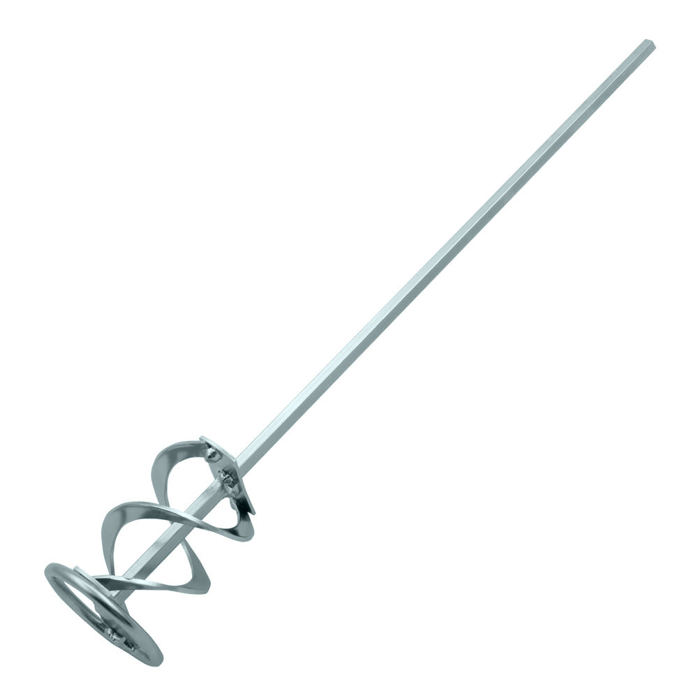 Миксер для красок и штукатурных смесей, 60 х 400 мм, оцинкованный, шестигранный хвостовик 8 мм Denzel (848437)