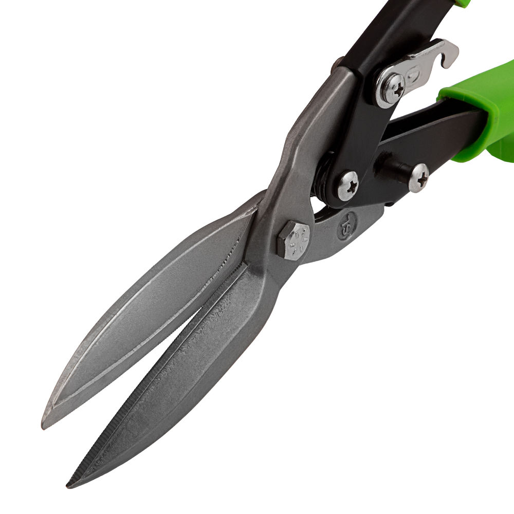 Ножницы по металлу, удлиненные, 285 мм, пряморежущие, двухкомпонентные обрезиненные рукоятки Сибртех (78339)