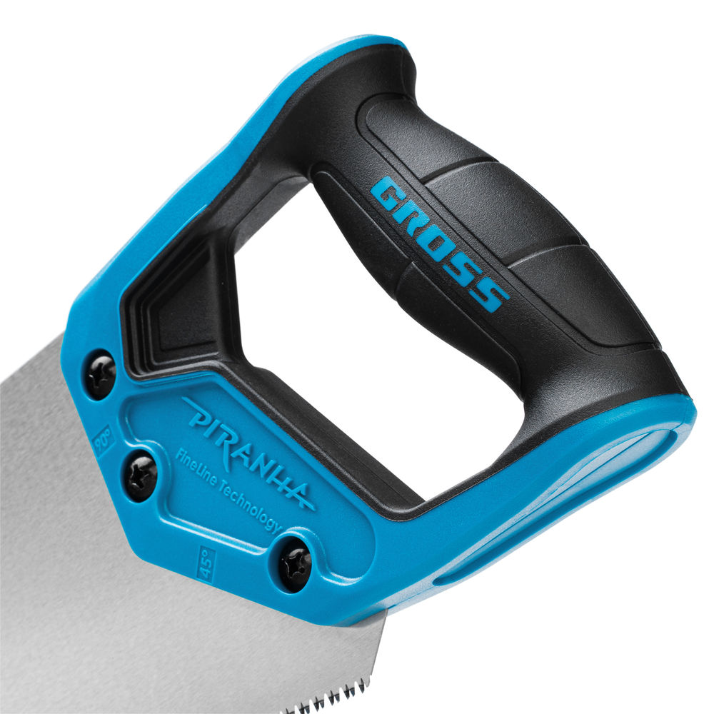 Ножовка по дереву Piranha, 450 мм, 11-12 TPI, зуб-3D, каленый зуб, двухкомпонентная рукоятка Gross