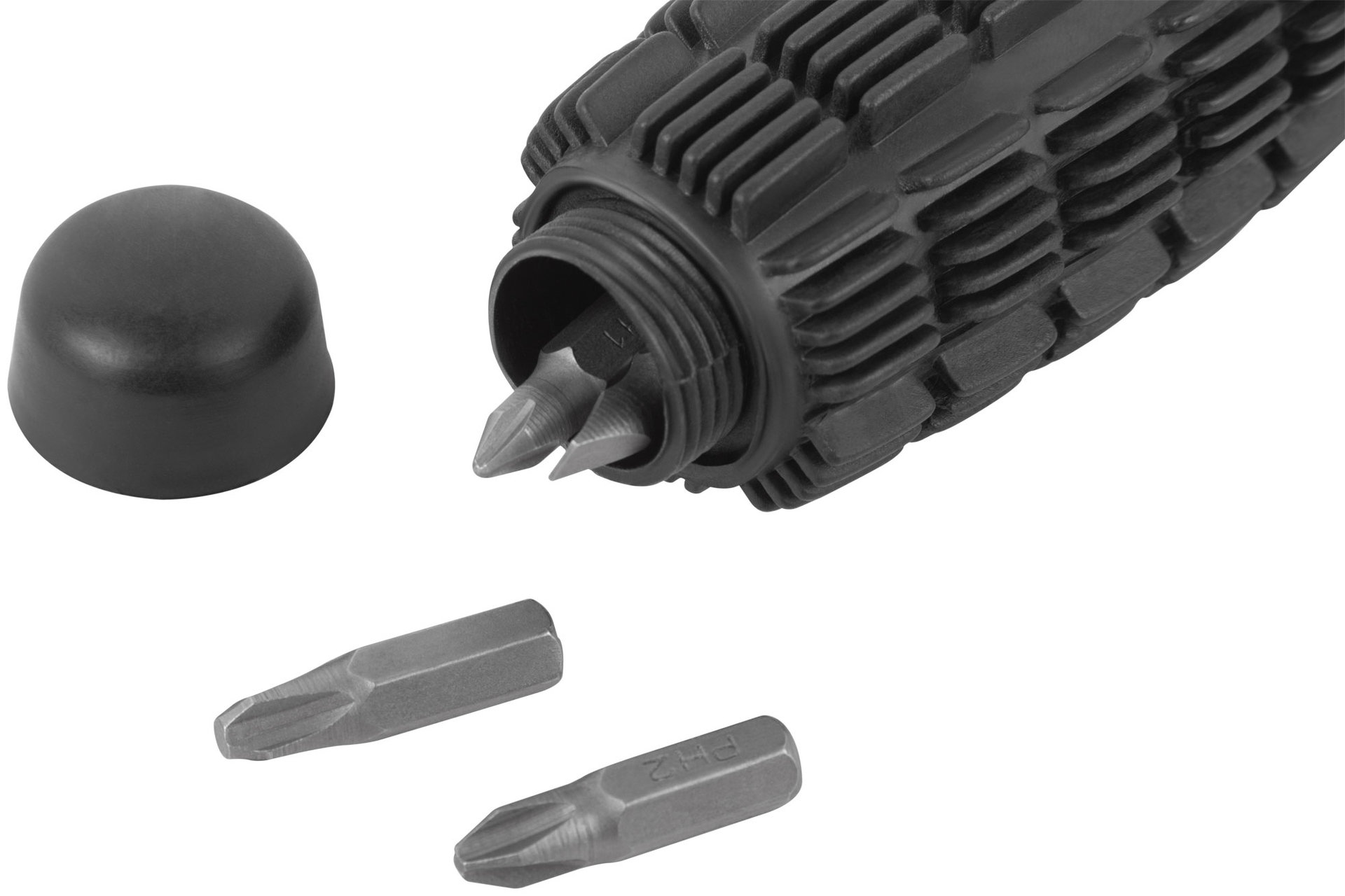 Отвертка 5 CrV бит, черная усиленная ручка с антискользящей накладкой (56245)