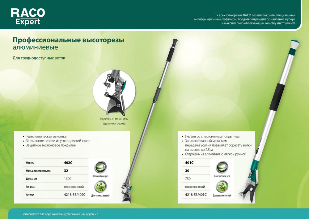 Плоскостной высоторез 402C 1610 мм, с алюминиевым корпусом RACO 4218-53/402C