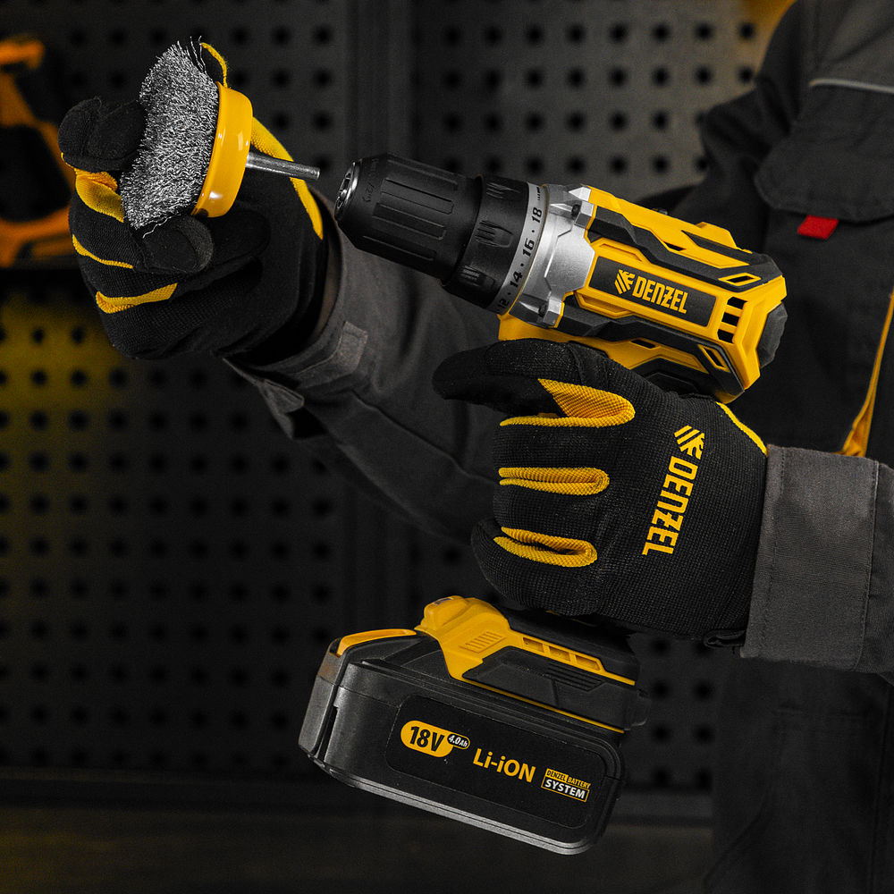 Щетка для дрели, 75 мм, Чашка, со шпилькой, нержавеющая витая проволока Denzel (744773)