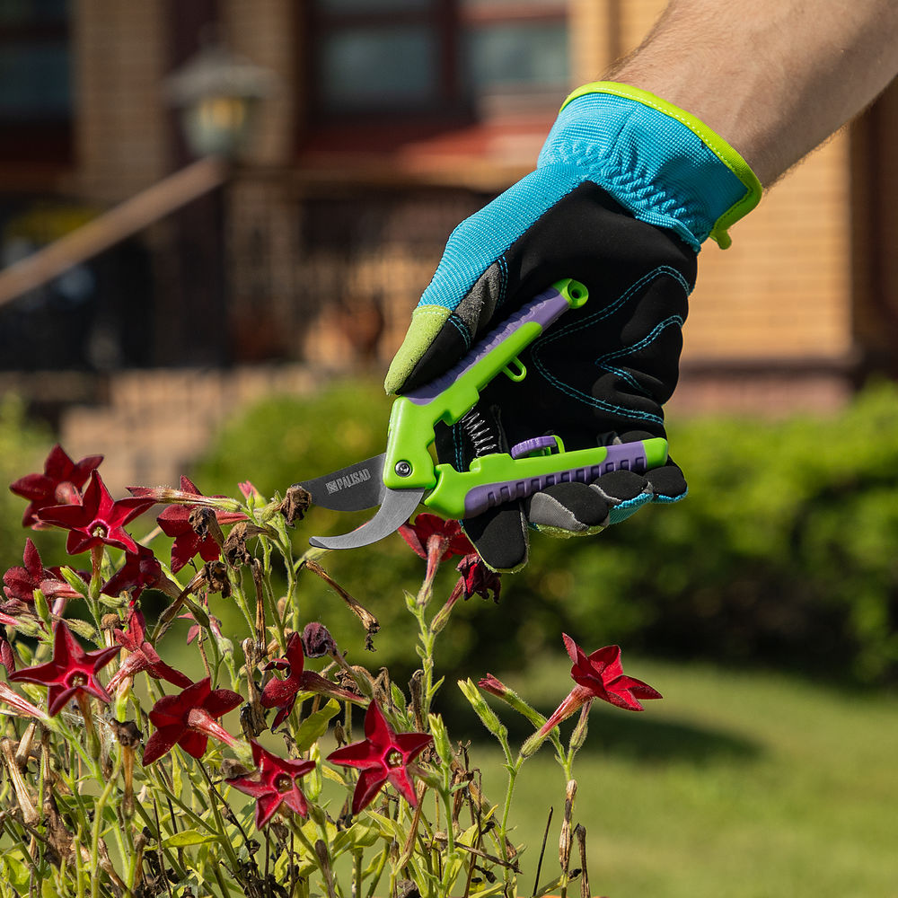 Секатор прямого реза, 150 мм, для бонсай и топиария, двухкомпонентные рукоятки, Palisad (60498)