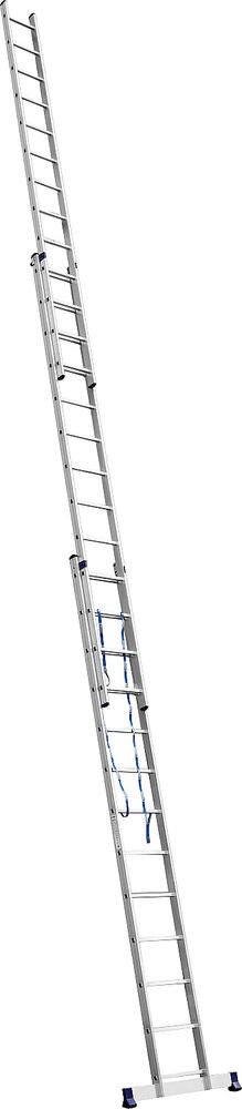 Лестница трехсекционная алюминиевая 13 ступеней, со стабилизатором СИБИН 38833-13