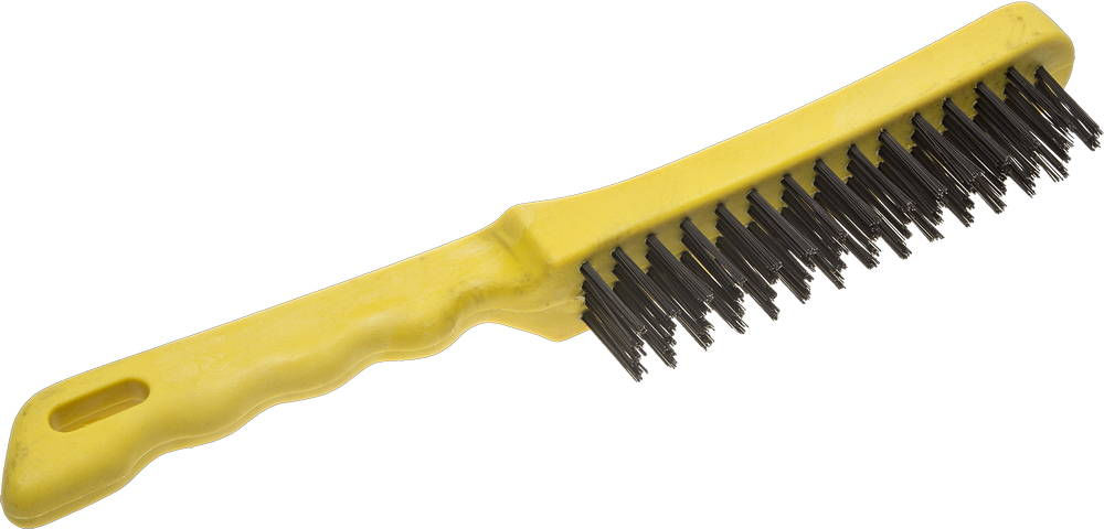 Щетка проволочная стальная 4 ряда, пластмассовая рукоятка STAYER 35015-4