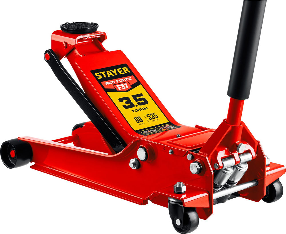 Домкрат подкатной универсальный 3.5 т, 98 - 535 мм для СТО F-37 RED FORCE Professional STAYER 43158-3.5