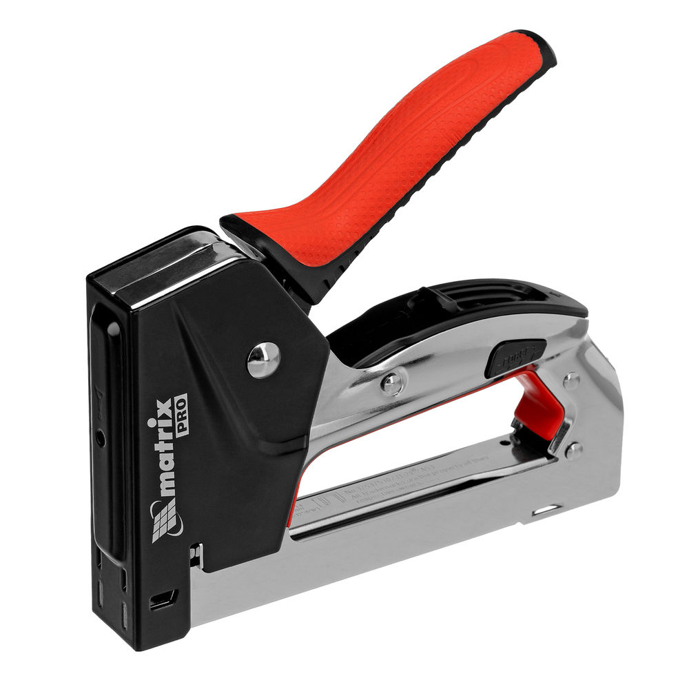 Степлер мебельный, стальной, быстрая загрузка, тип скобы 53, 4-14 мм, PRO Matrix (40917)