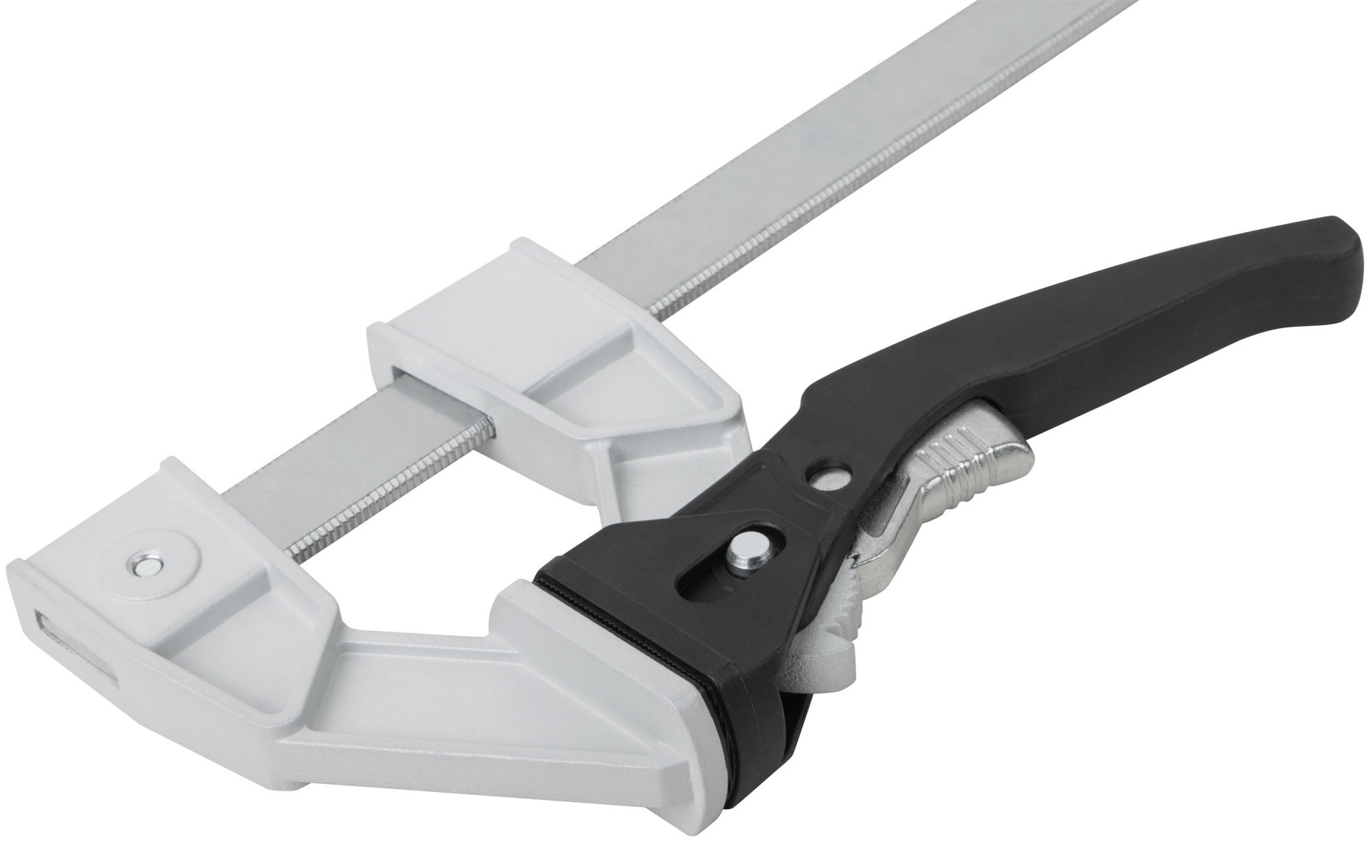 Струбцина рычажная быстрозажимная, усилие сжатия 200 кг, рычажный храповый механизм, металлический корпус, Профи, 90 х 300 мм (59174)