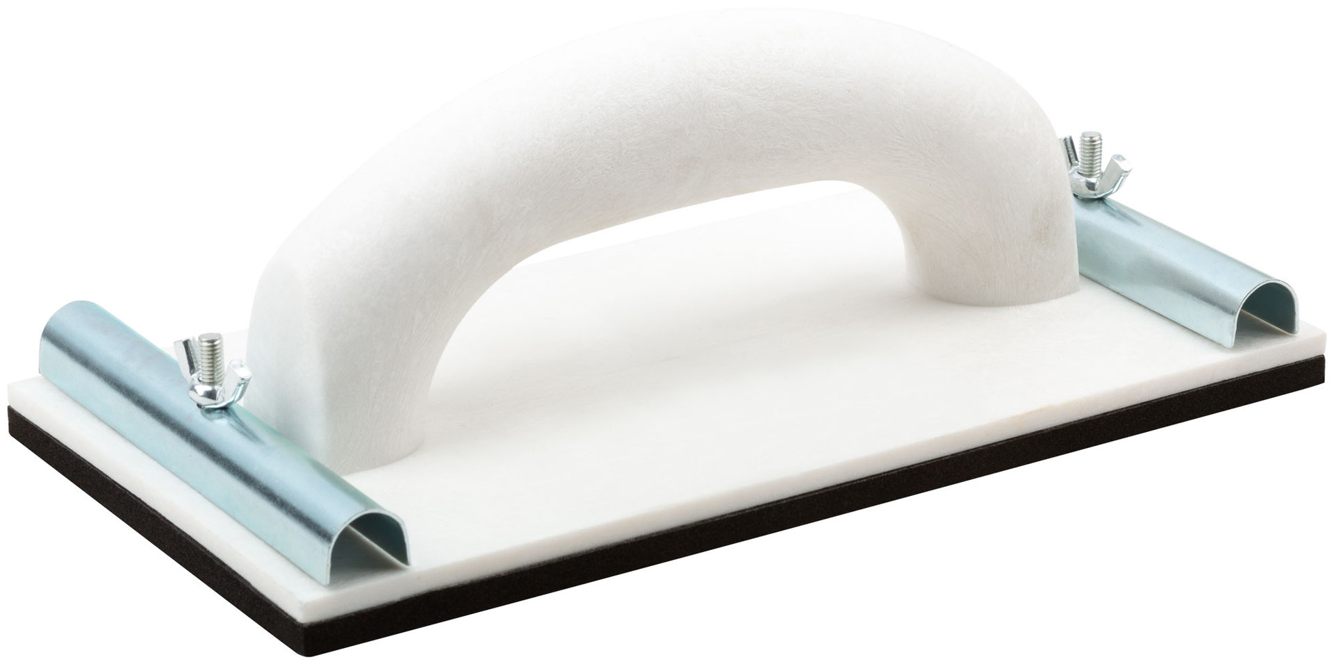 Терка для нажд.бумаги пластиковая с мет.прижимом 230х120 мм (39745)