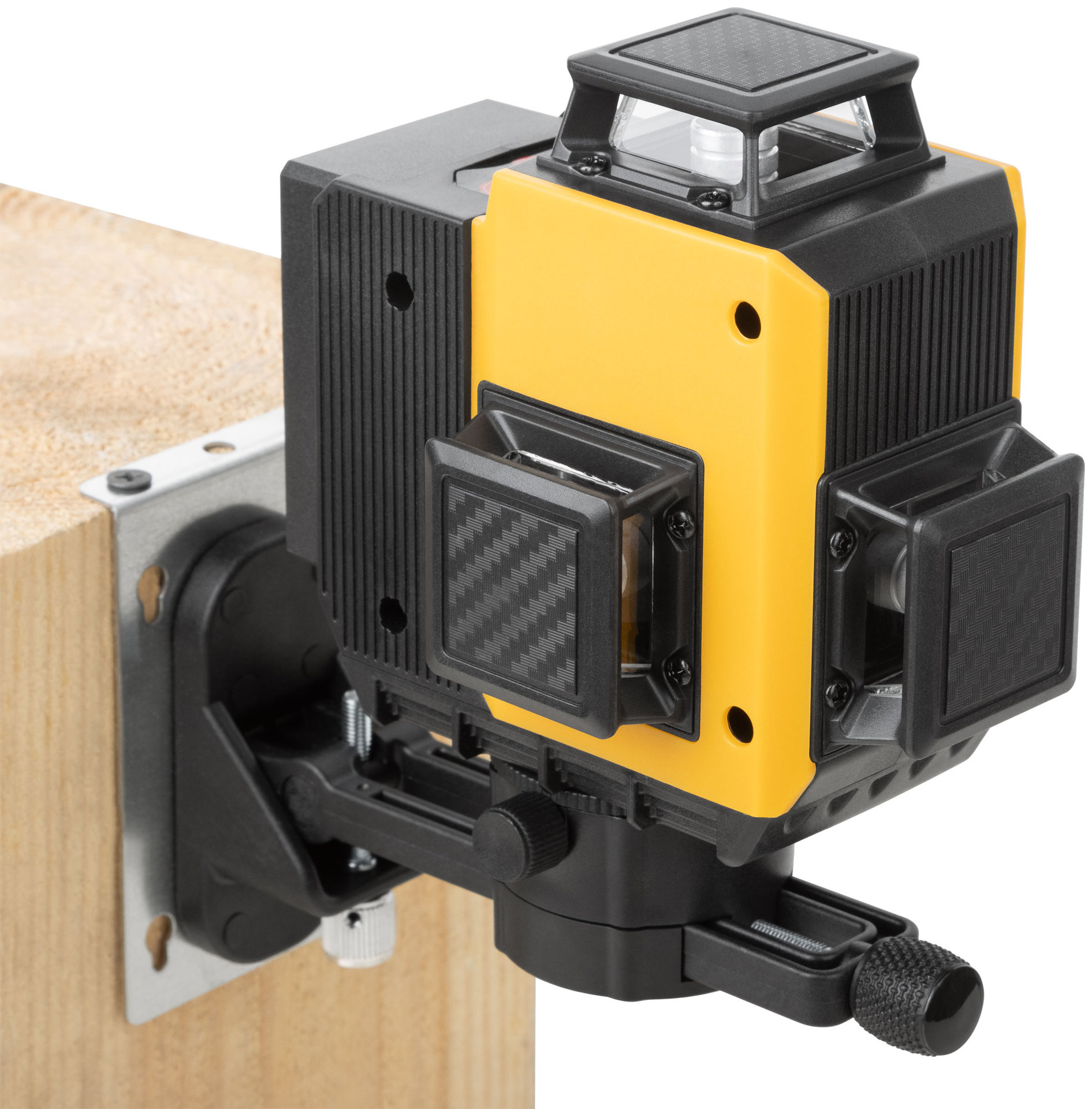 Уровень лазерный самоуспокаивающийся аккумуляторный Li-Ion, мультипризменный 3х360°, зеленый луч, диапазон 20 м, кейс (18670)