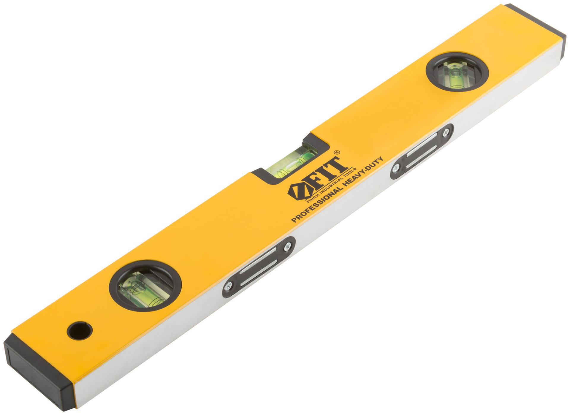 Уровень Магнит, 3 глазка, желтый усиленный корпус, магниты, шкала, Профи 400 мм (18244)