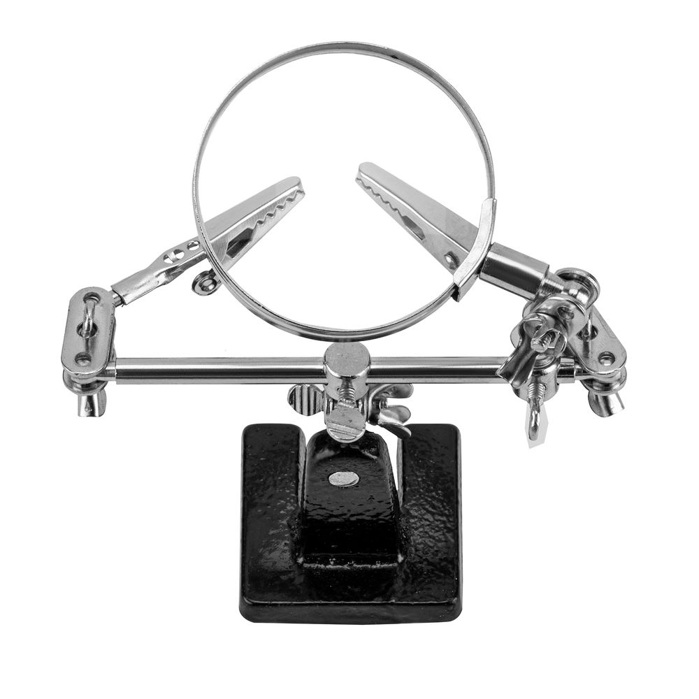 Зажим для пайки Третья рука с лупой Sparta (914605)