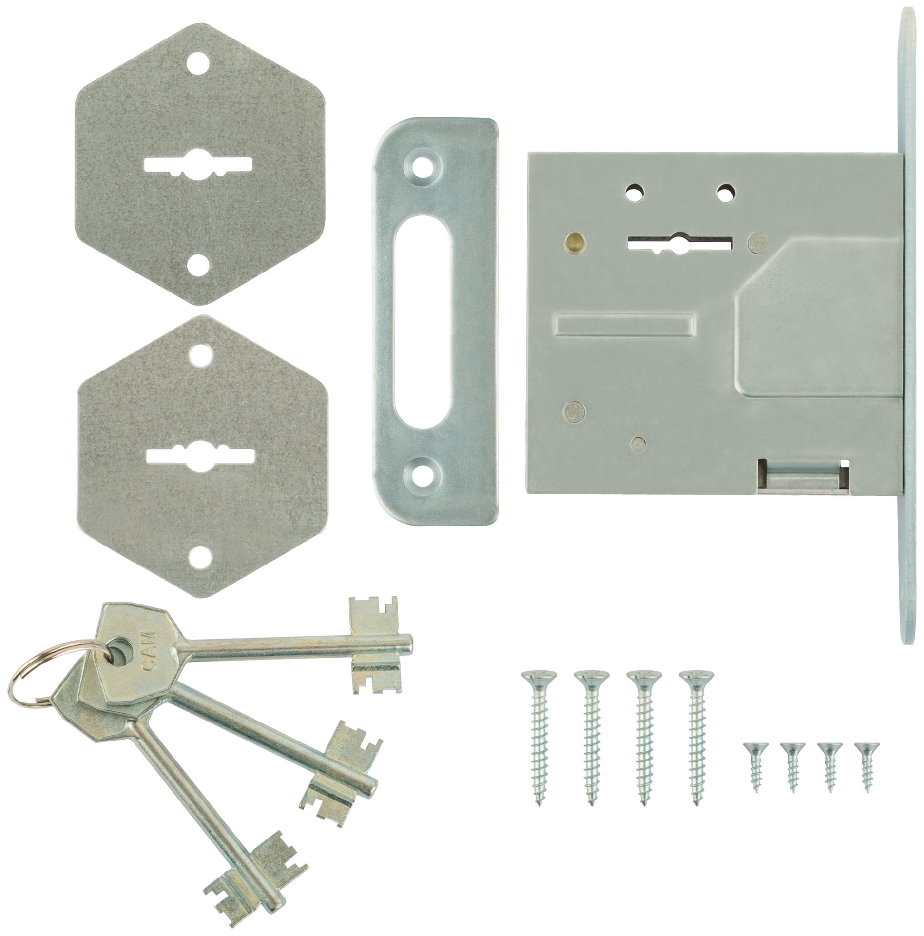 Замок врезной ЗВ8-4С, прямоугольный ригель (66972)