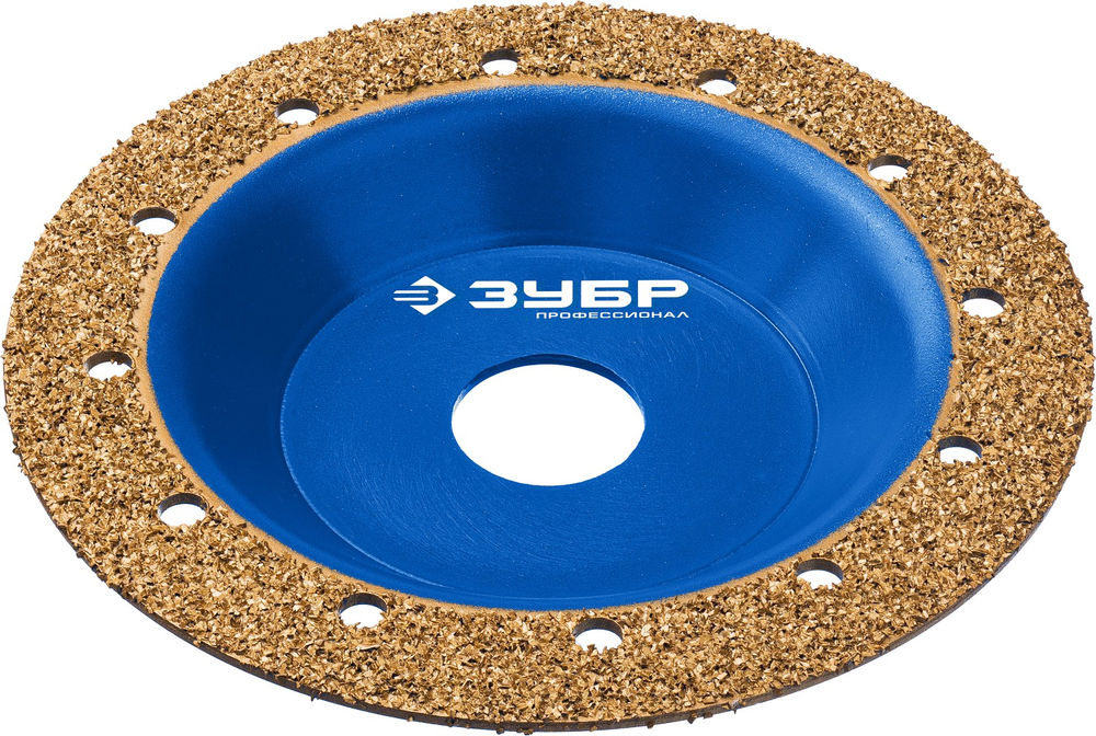 Чашка обдирочно-шлифовальная плоская №1, мелкое зерно, 125 мм, ВК8 ЗУБР Профессионал 33430-1