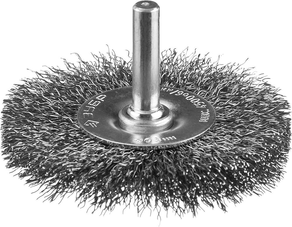 Щетка дисковая для дрели 63 мм, витая стальная проволока 0.3 мм ЗУБР Профессионал 35198-063_z02