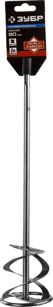 Миксер для красок 80 x 400 мм, SDS+ ЗУБР Профессионал 06036-08-40