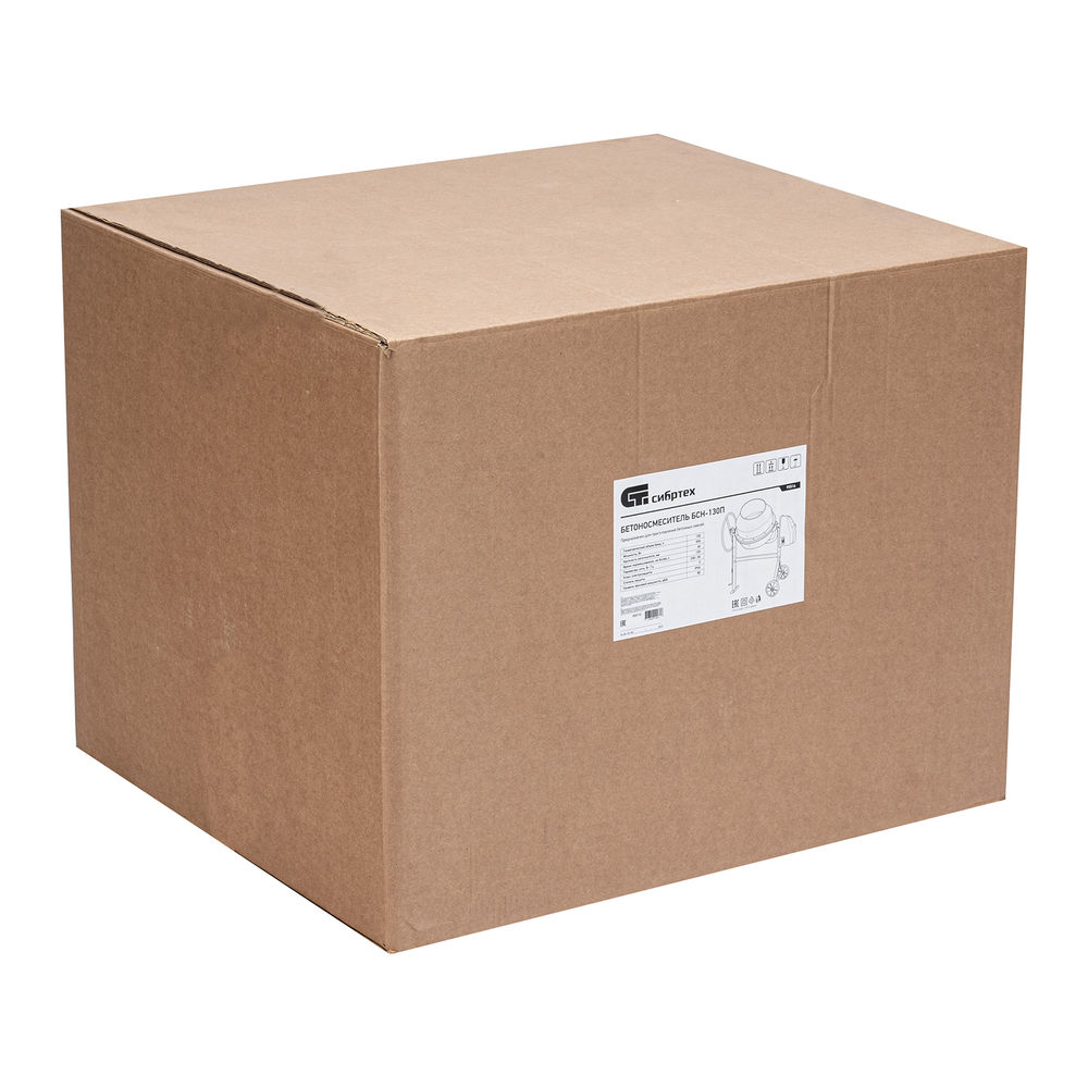 Бетоносмеситель БСН-130П, мощность 500 Вт, полиамидный венец Сибртех (95516)