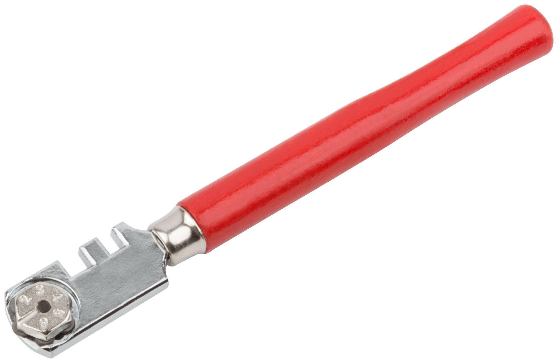 Стеклорез роликовый, 6 роликов, деревянная ручка (16901)