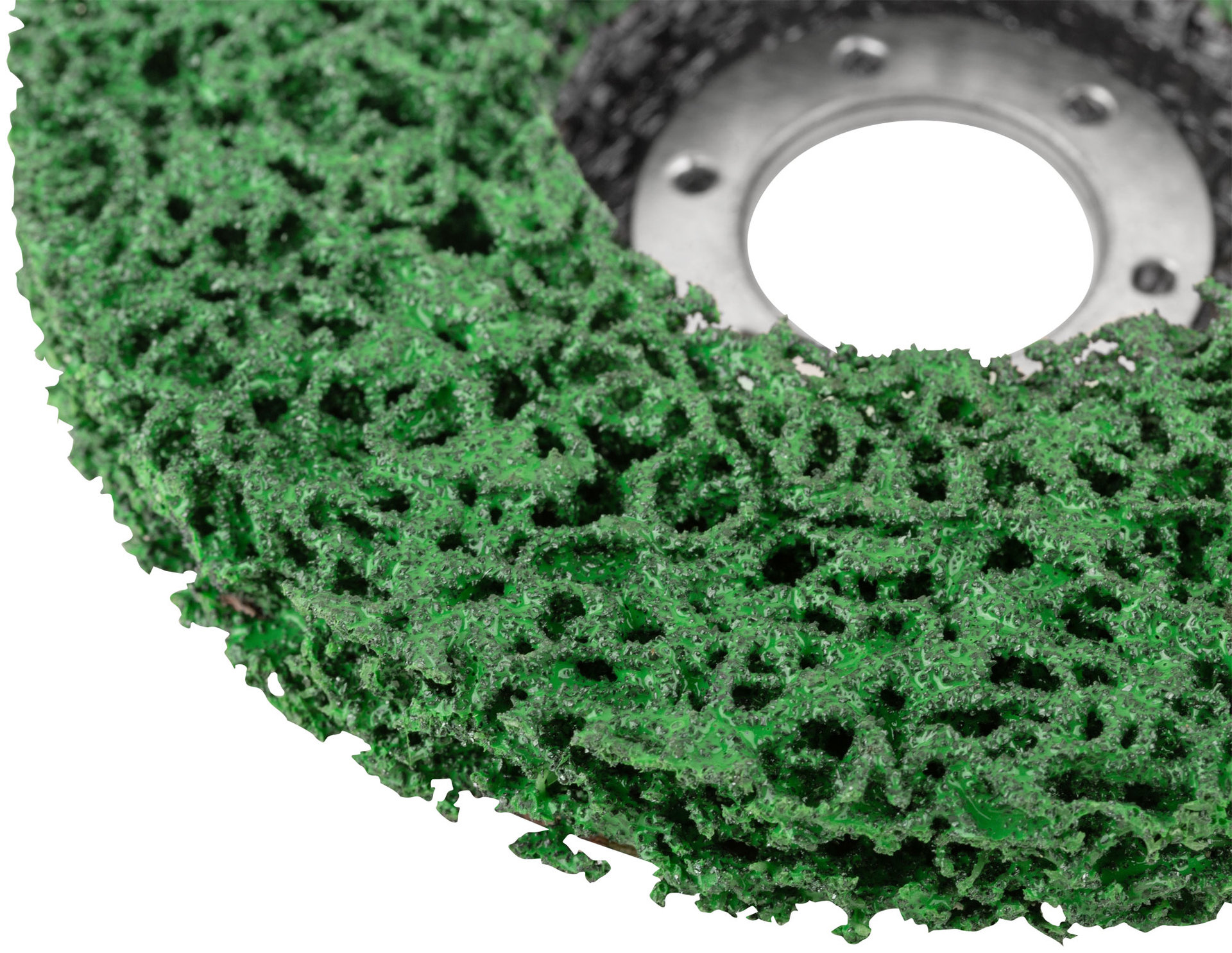 Диск зачистной полимерный, зеленый, посадочный диаметр 22,2 мм, 115 мм (39610)