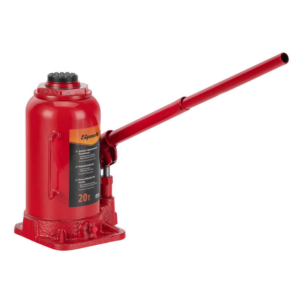 Домкрат гидравлический бутылочный, 20 т, h подъема 250-470 мм Sparta (50328)