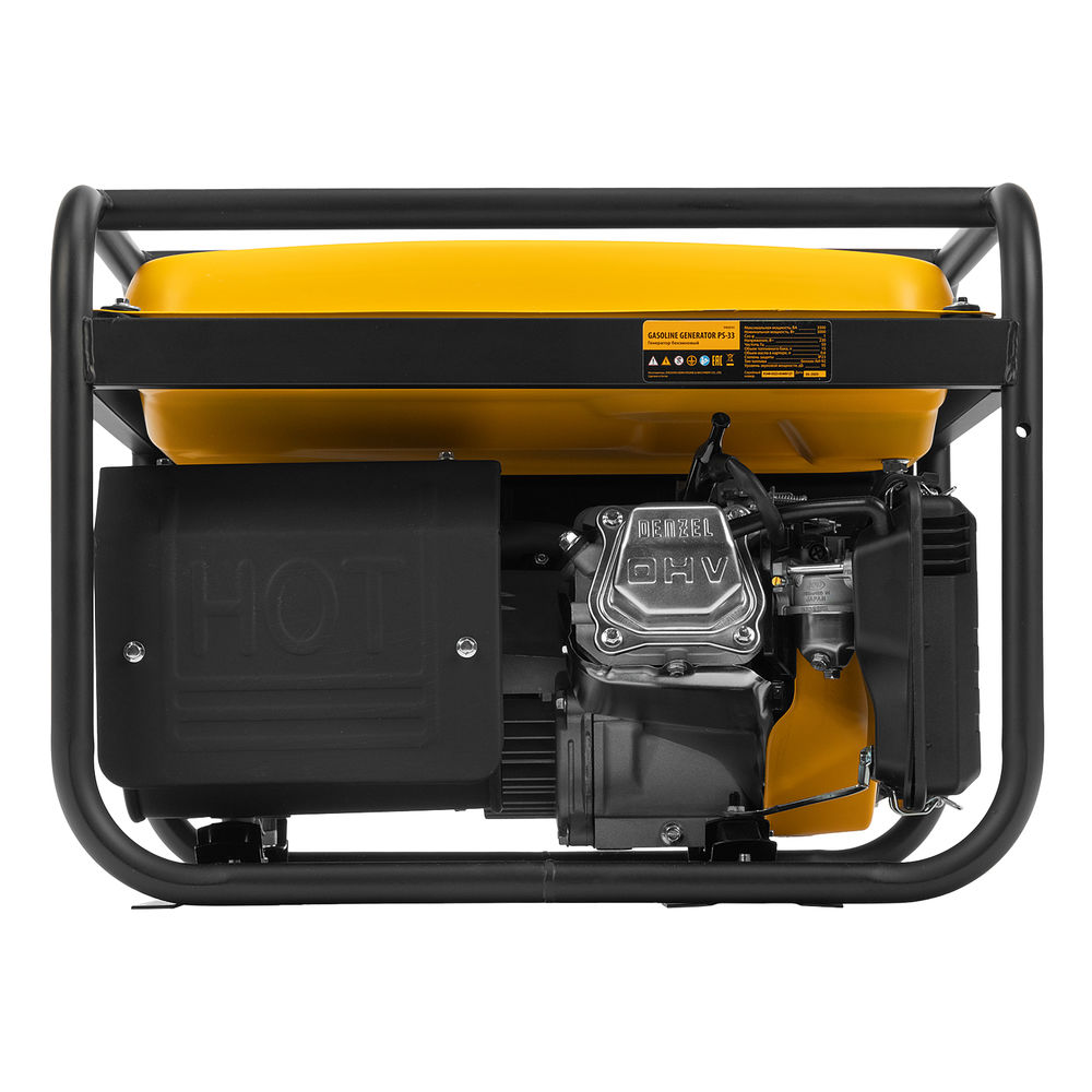 Генератор бензиновый PS 33, 3.3 кВт, 230 В, 15 л, ручной стартер Denzel (946834)