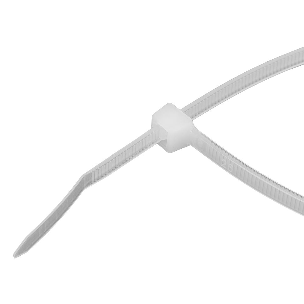 Хомуты, 300 x 4.8 мм, пластиковые, белые, 100 шт Сибртех (45536)