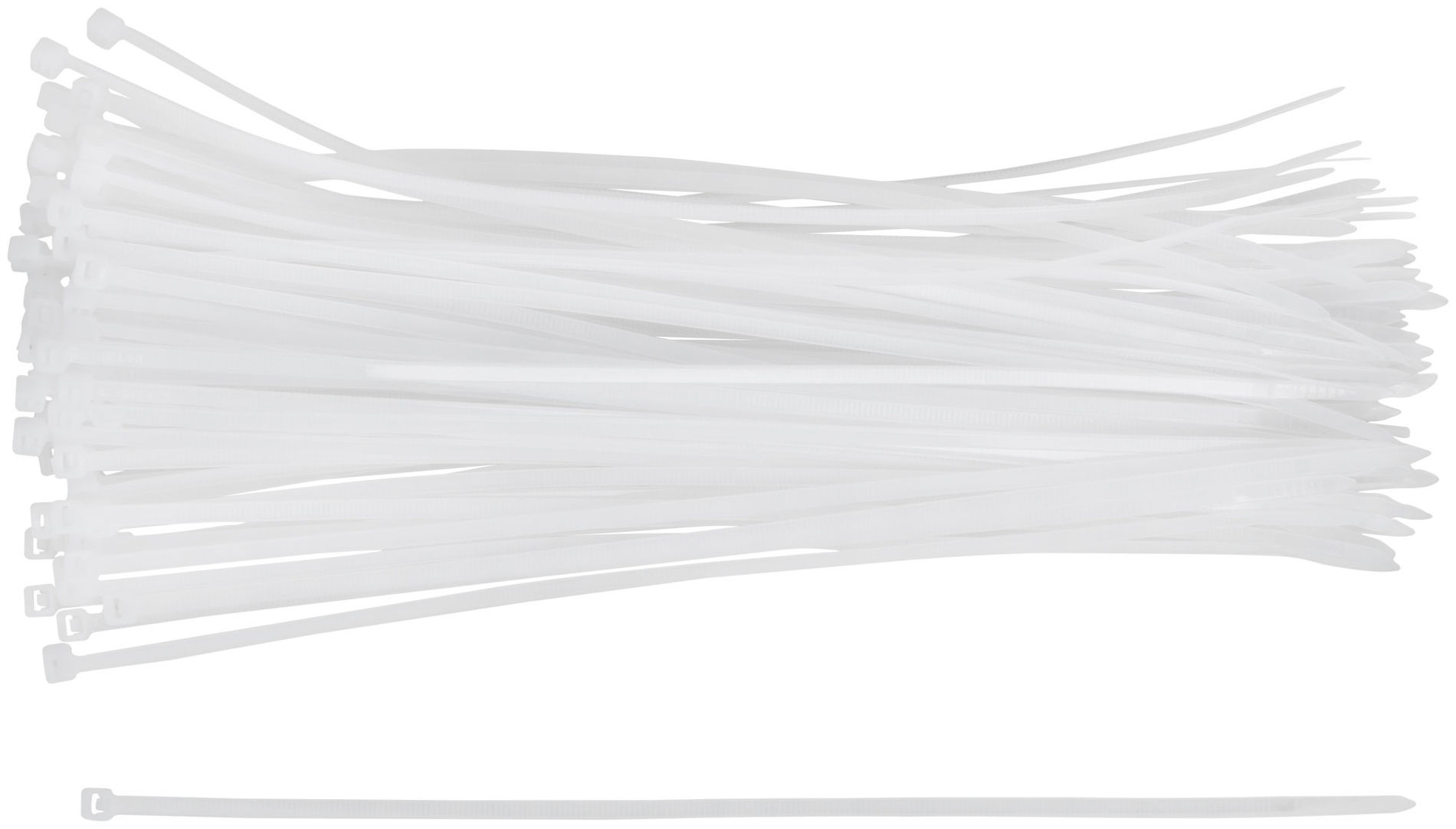 Хомуты нейлоновые для проводов, белые 100 шт., 3,6х250 мм (60248М)
