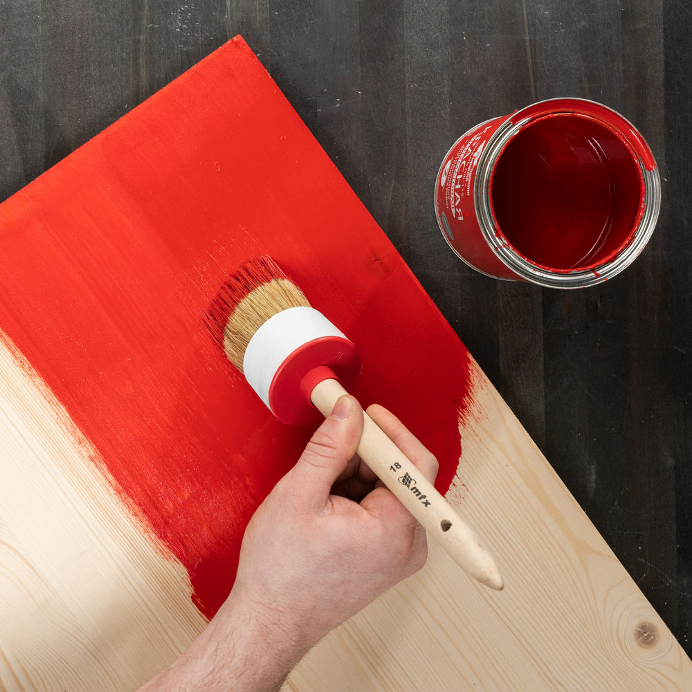 Кисть круглая №18 (60 мм) натуральная щетина, деревянная ручка MTX (82088)