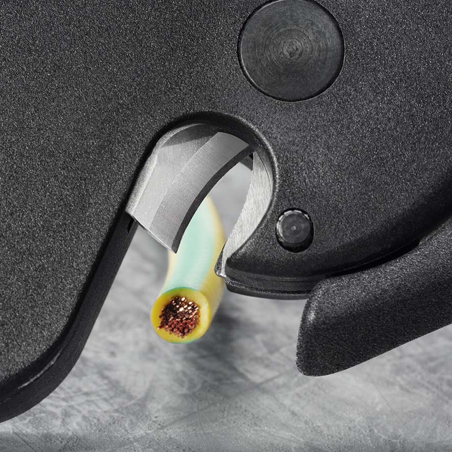 Стриппер автоматический 0.03-10 мм? AWG 32-8 3-в-1, рез до 10 мм?, обжим: квадрат, 0.25-4 мм?, 2 х 2.5 мм?, 190 мм, SB NexStrip KNIPEX KN-1272190SB