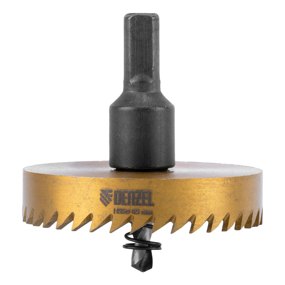 Коронка по металлу HSS, 65 мм, нитридтитановое покрытие Denzel (724121)