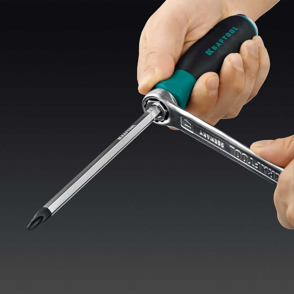 Набор отверток ударных, 13 шт, сквозной стержень Cr-Mo IMPACT KRAFTOOL 25035